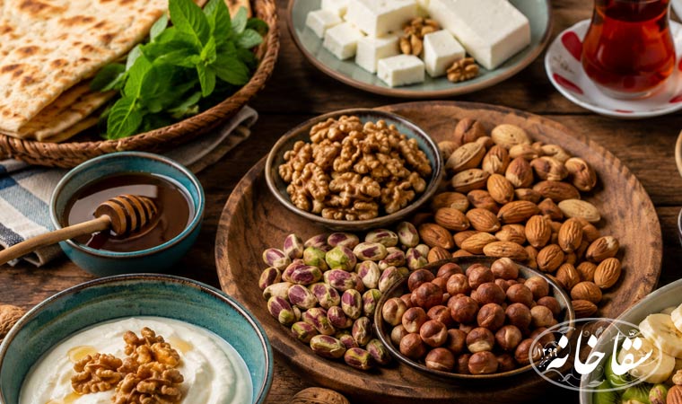 صبحانه با آجیل مقوی